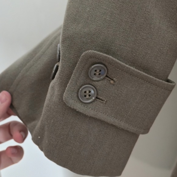 Vintage 50's REGULATION ARMY OVERCOAT WOOL Genuine US Military Taupe Size 40R - Picture 5 of 12